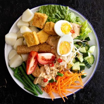 Gado-gado: Une symphonie piquante de légumes croquants et de sauces crémeuses à Palembang!