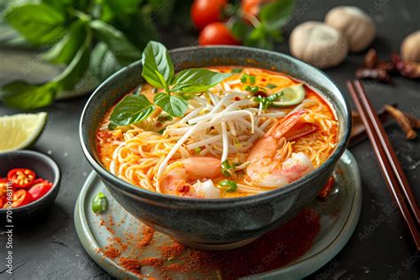  Laksa Penang: Explorez un bouillon parfumé à la noix de coco et des nouilles savoureuses dans cette délicieuse spécialité malaisienne !